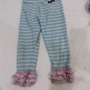 Matilda Jane Blue and White Striped Leggings